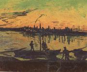 Vincent Van Gogh Coal Barges (nn04) oil painting picture wholesale